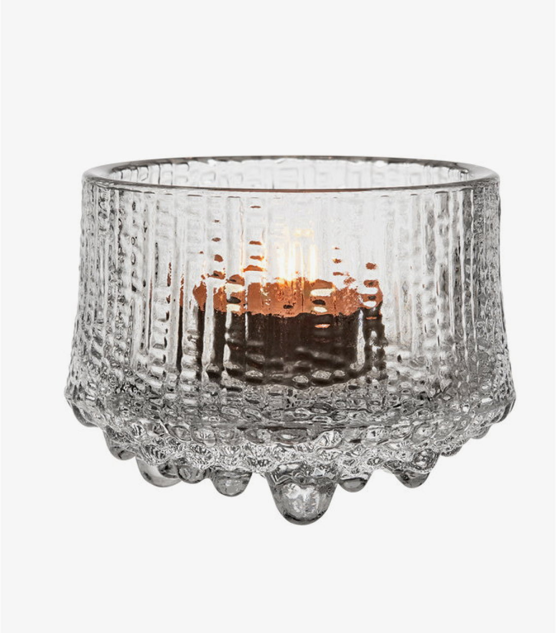 Glass candleholder