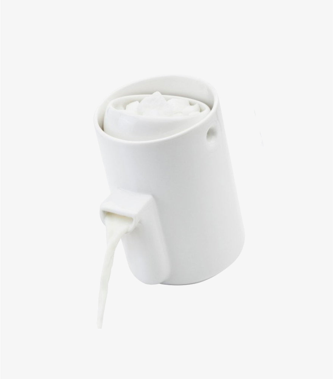 Modern white milk jug